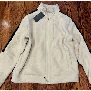 New! VRST Men’s Size Large Sherpa Fleece Sweater Jacket Ivory/Light Sand Zip$118